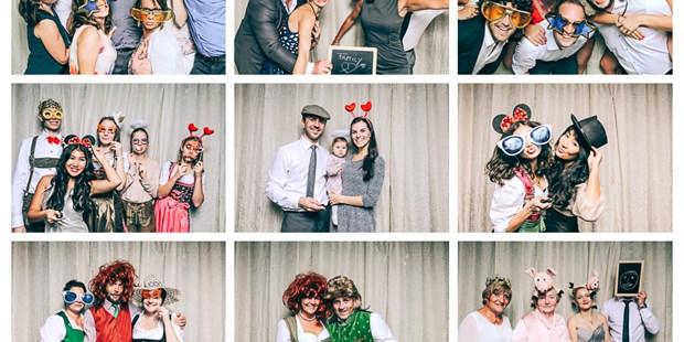 Hochzeitsfotos - Art des Shootings: 360-Grad-Fotografie - Ried im Innkreis - Eine Fotobox mit Druckmöglichkeit und jede Menge lustige Requisiten kann ich auf Anfrage gerne zur Hochzeit mitnehmen. - Dieter Hawlan