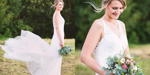 Hochzeitsfotos - Copyright und Rechte: Bilder auf Social Media erlaubt - Österreich - Und weil die Braut und ihr Kleid und ihr Strauss so schön waren, gleich noch einmal!! - Ben & Mari - fotografieren Hochzeiten